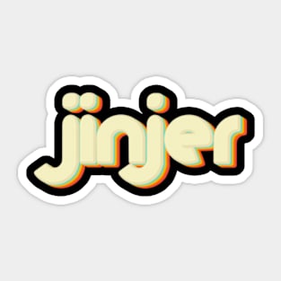 vintage color jinjer Sticker